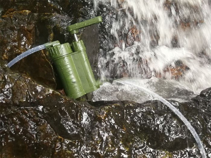 thumbnail image 2 of WAKIWAKI Portable Hand Pump Water Filter With 4 Pouches – 4-Stage Filtration, 0.1 Micron, For Camping & Hiking 2 of 4
