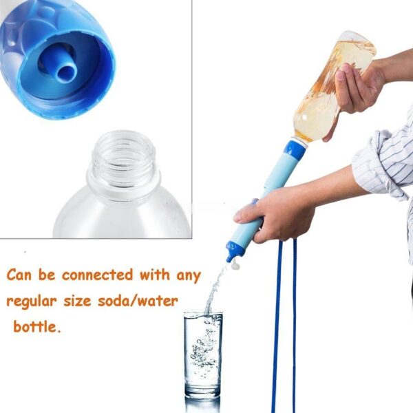 Portable Outdoors Survival Gear Water Purifier with Straw-HUATAN (2)